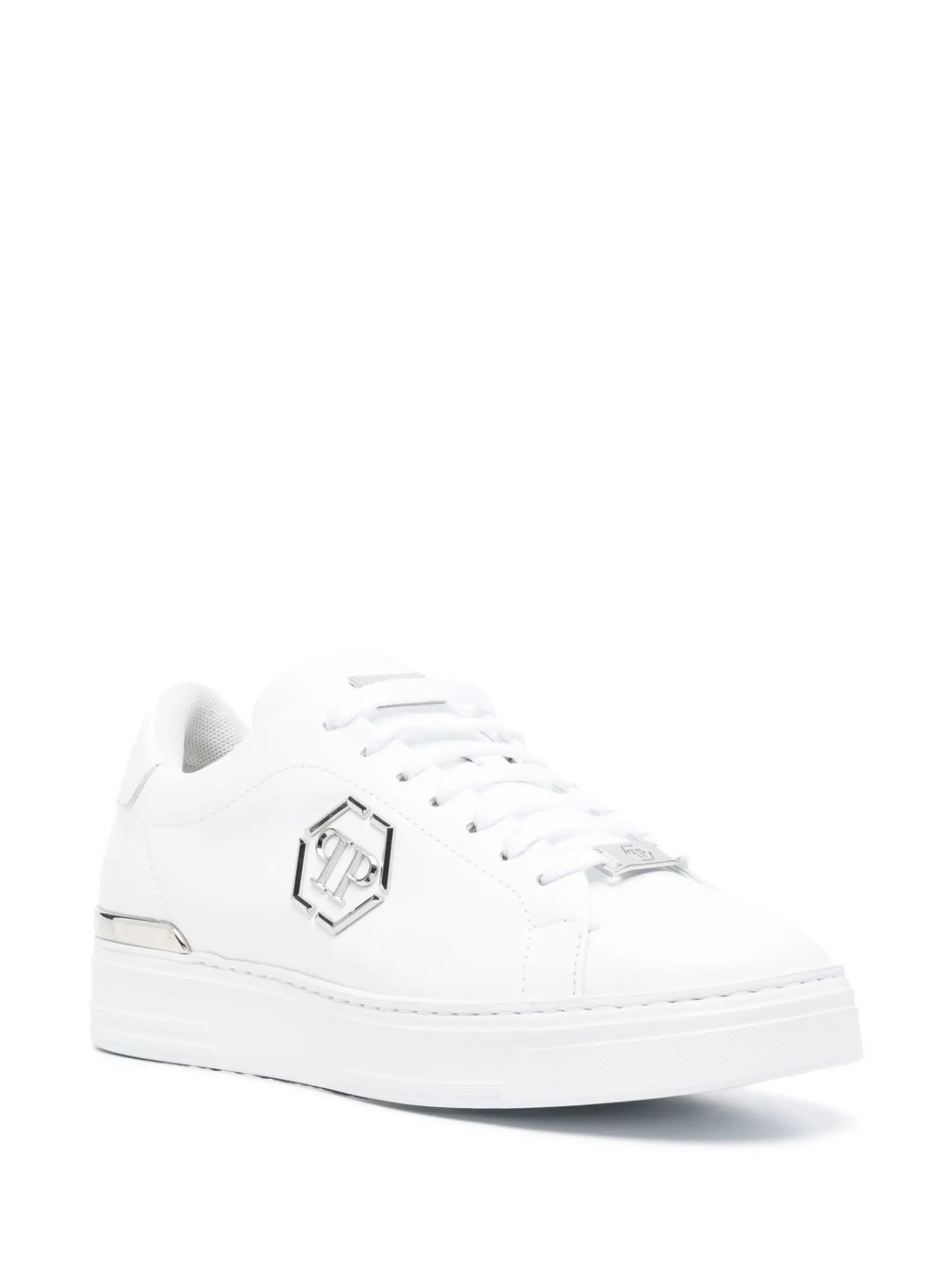 Philipp Plein Philipp Plein Leather Lo-top Sneakers Hexagon, view 2