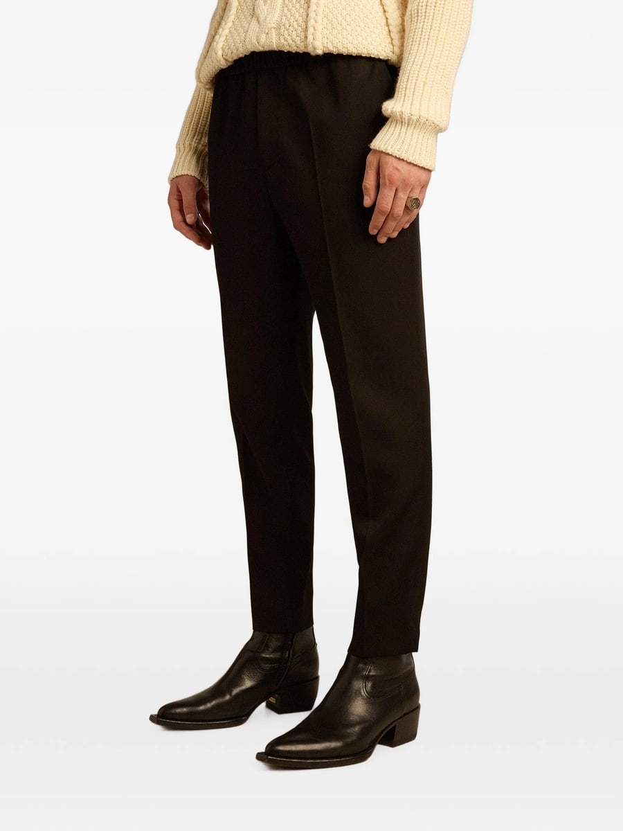 Golden Goose Golden Goose Logo-plaque Virgin Wool Trousers, view 2