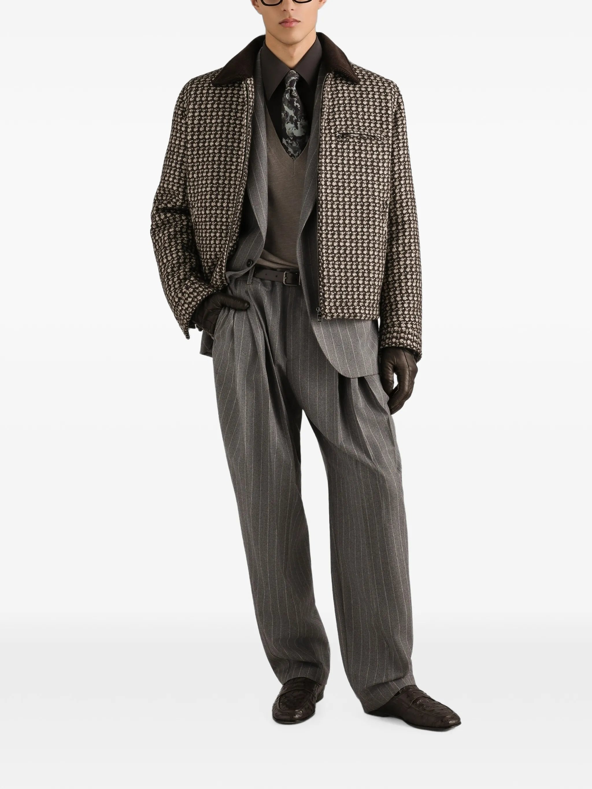 Dolce & Gabbana Dolce & Gabbana Pinstripe Virgin-wool Trousers, view 2