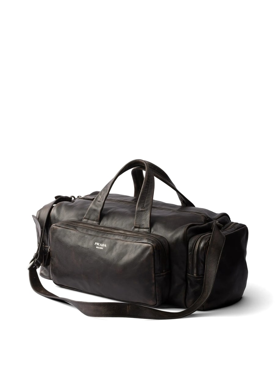 Prada Prada Nappa Leather Duffel Bag, view 6