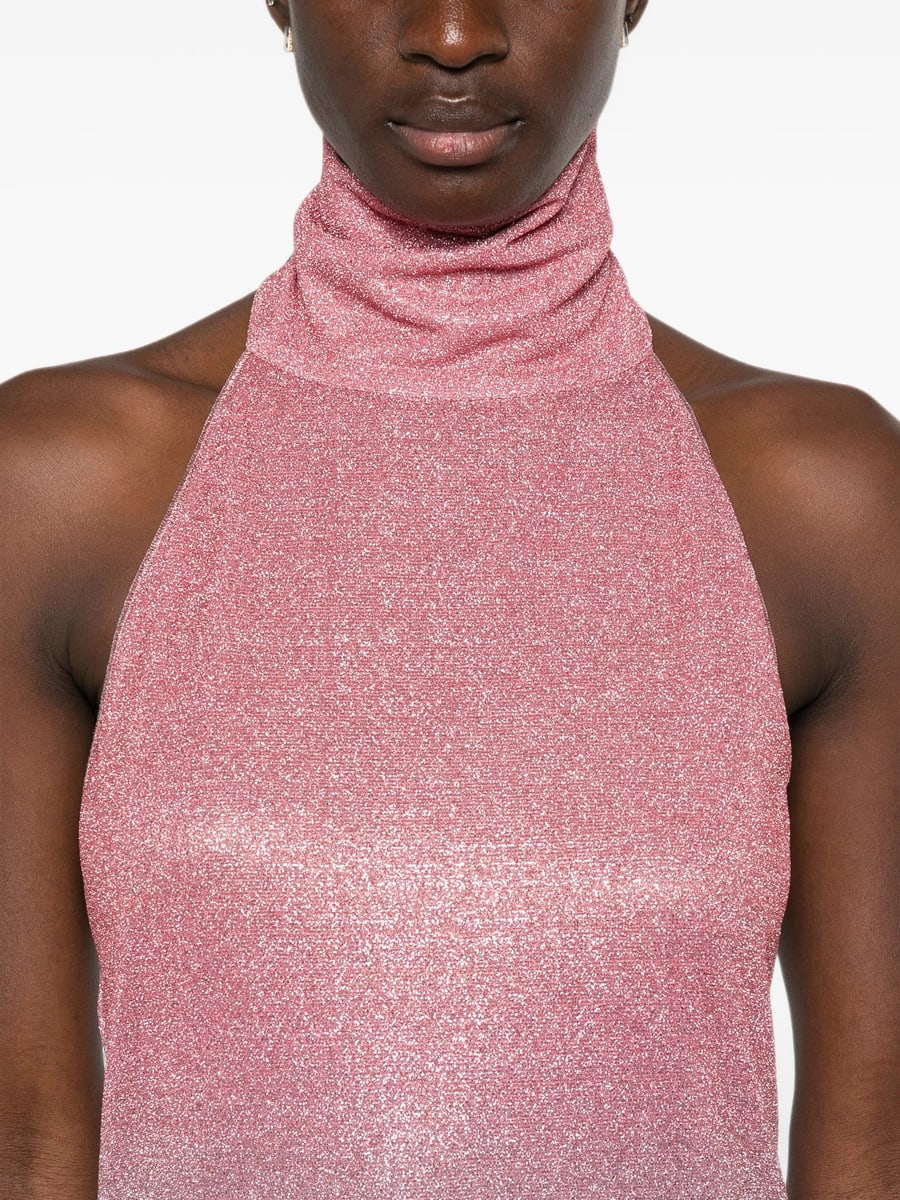 Oséree Oséree Gradient-effect Halterneck Maxi Dress, view 2