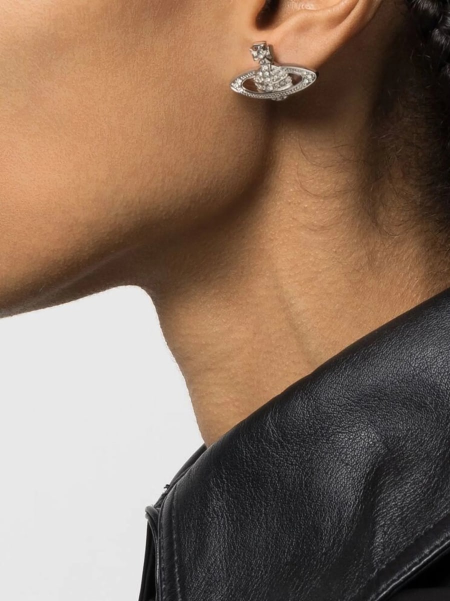 Vivienne Westwood Vivienne Westwood Mini Bas Relief Orb Crystal-embellished Earrings, view 2
