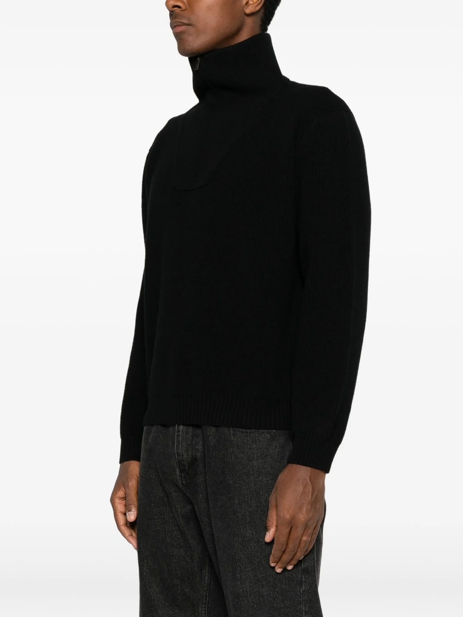 Saint Laurent Saint Laurent Ribbed-knit Crew-neck Sweater, view 2