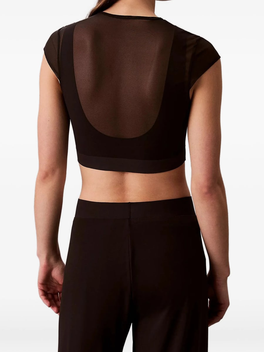 Calvin Klein Sport Calvin Klein Sport Cropped Performance Sports Bra Top, view 2