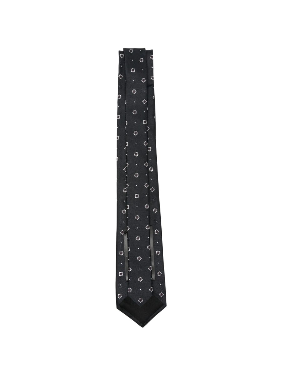 Saint Laurent Saint Laurent Patterned Silk Tie, view 3
