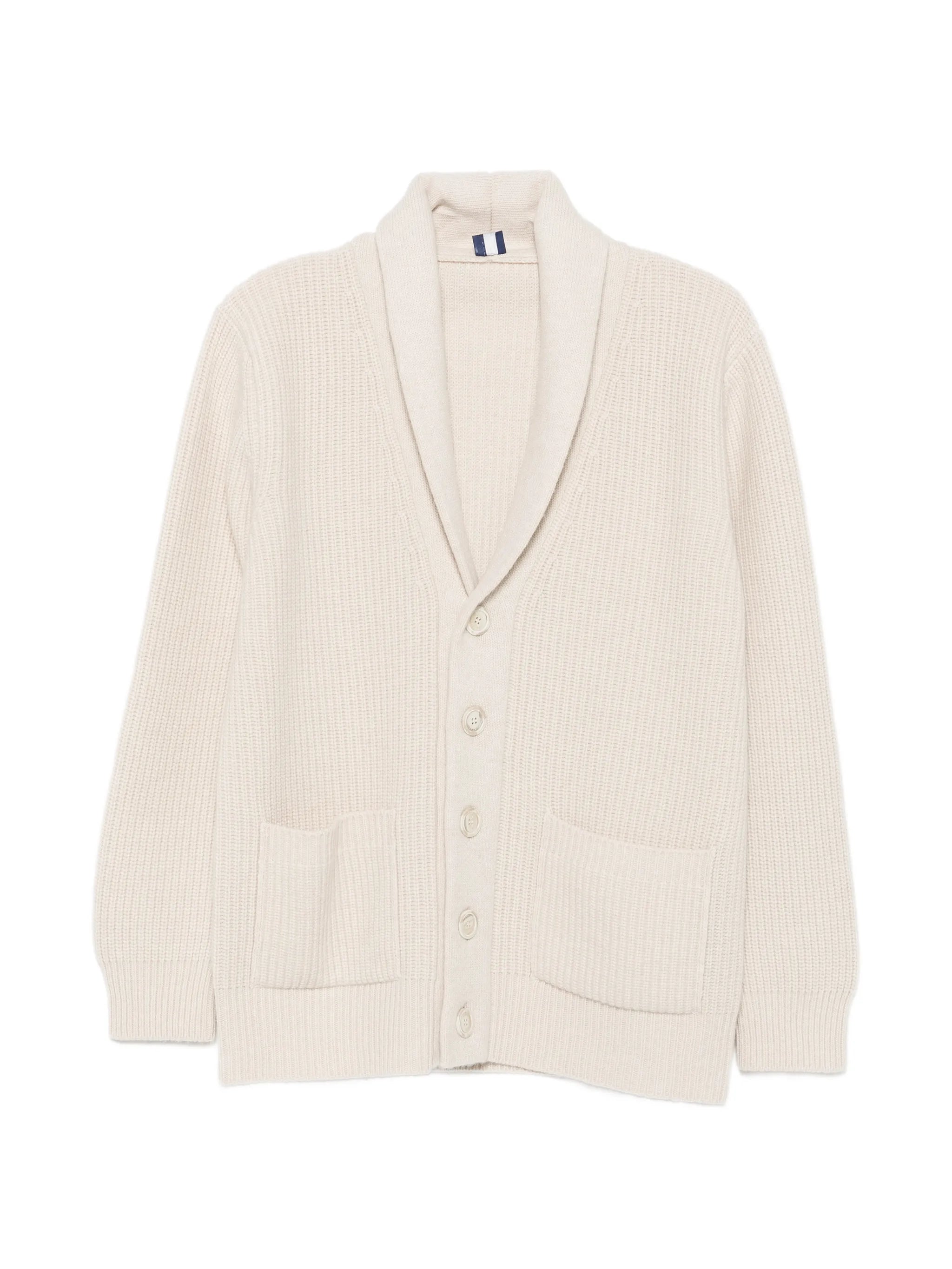 Fedeli Fedeli Ribbed-knit Shawl-collar Cardigan