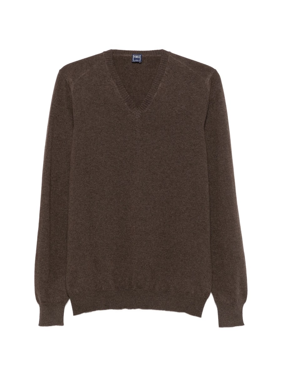 Fedeli Fedeli V-neck Ribbed-trim Sweater
