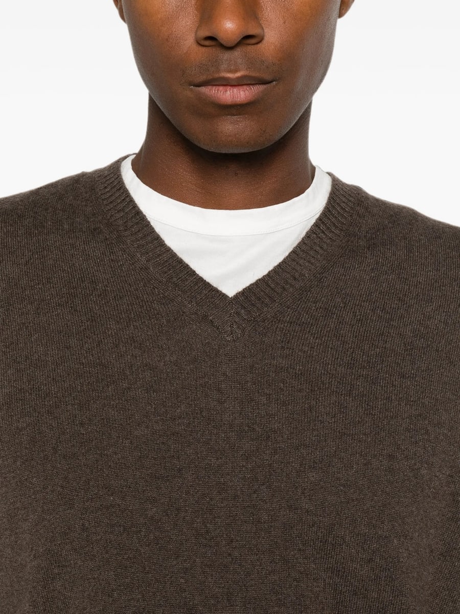 Fedeli Fedeli V-neck Ribbed-trim Sweater, view 4