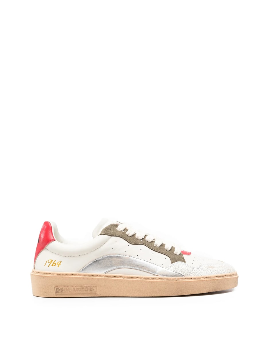 Dsquared2 Dsquared2 Cracked-effect Panelled Sneakers