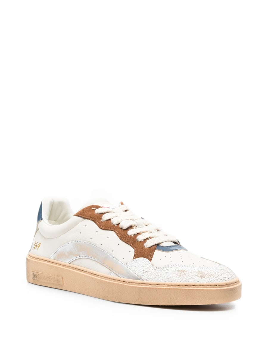 Dsquared2 Dsquared2 Distressed Panelled Sneakers, view 3