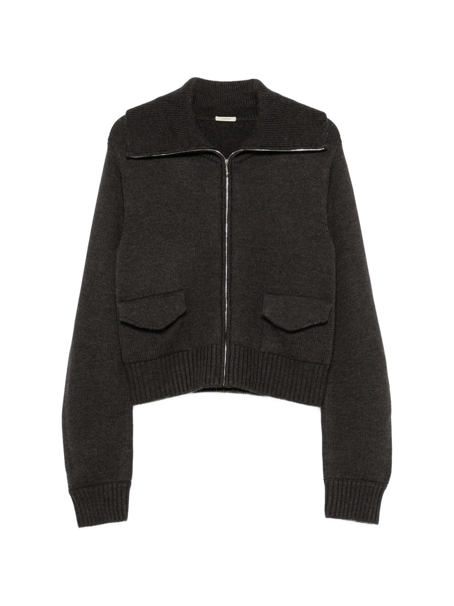 Lamrons Lamrons Flap-pocket Zip-up Cardigan