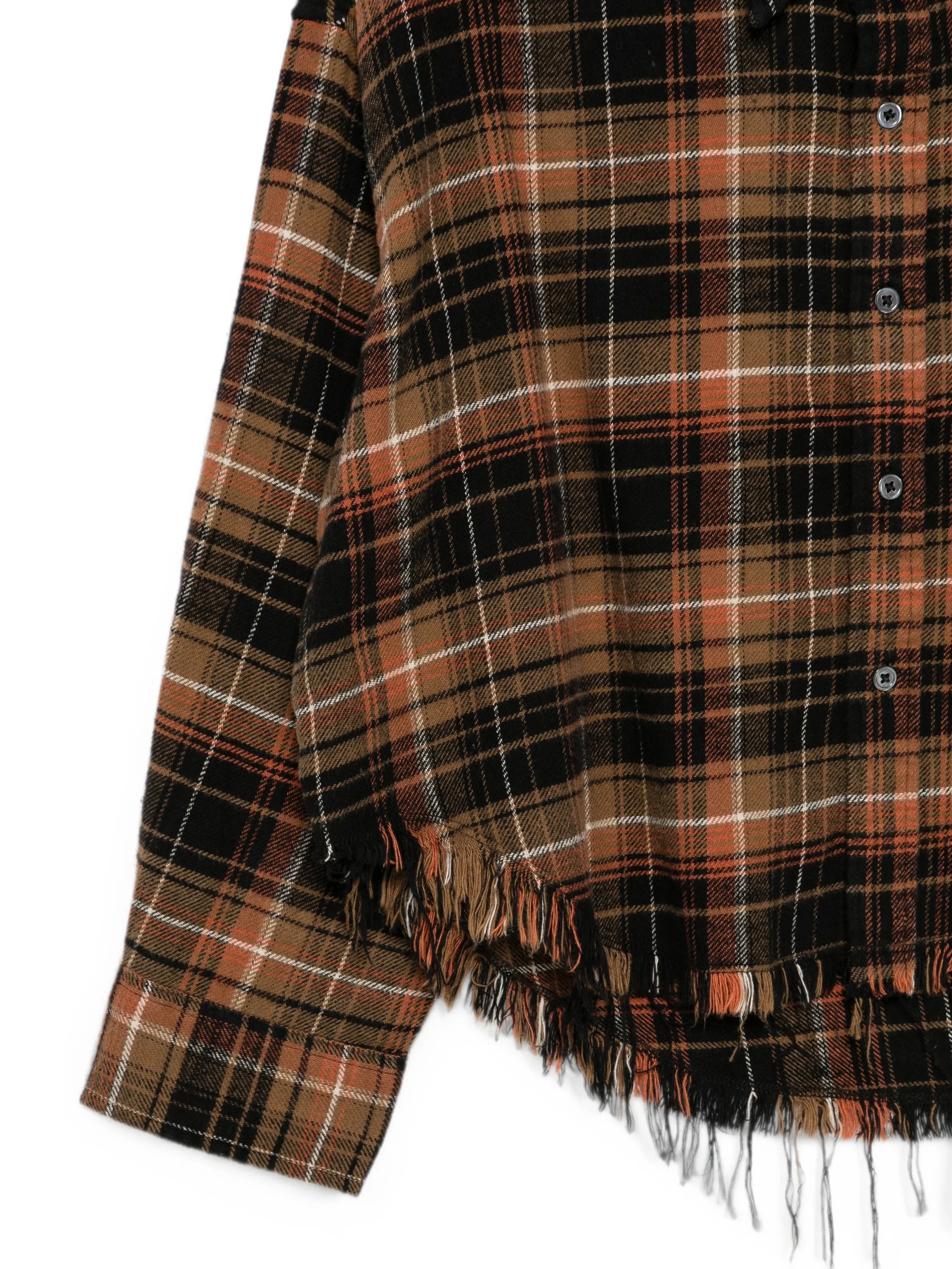 R13 R13 Frayed-hem Cropped Shirt, view 2