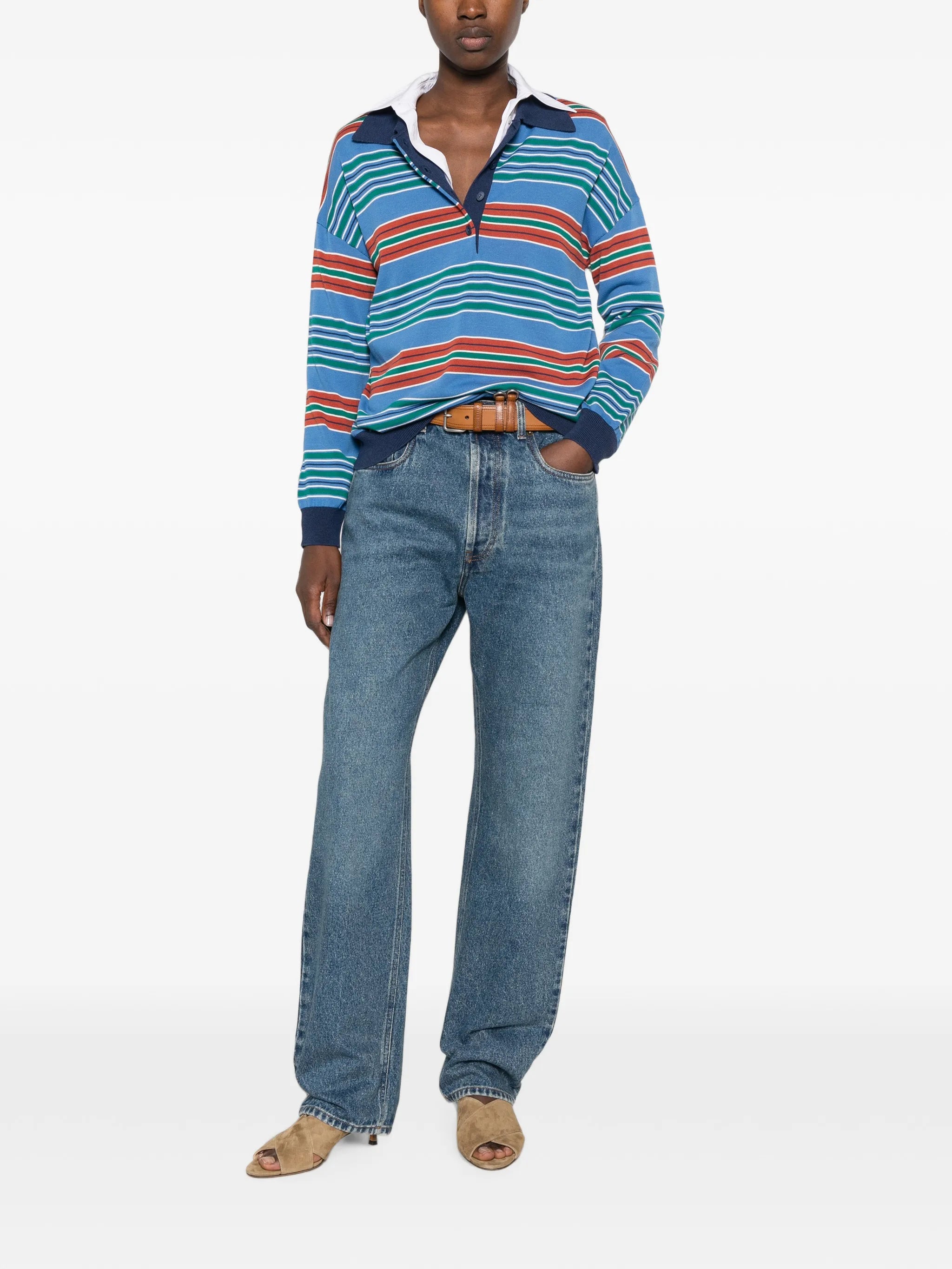 Miu Miu Miu Miu Light-wash Denim Flare Jeans, view 2