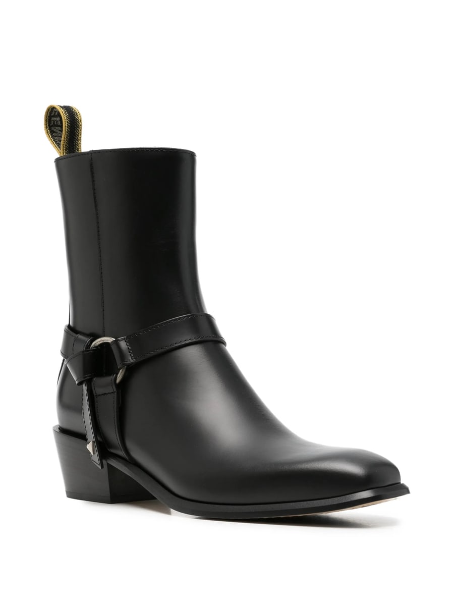 Fendi Fendi Double O Leather Ankle Boots, view 2