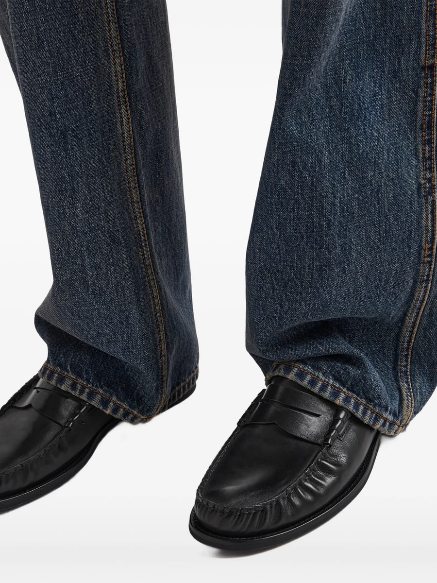 Prada Prada Brushed Leather Loafers, view 3