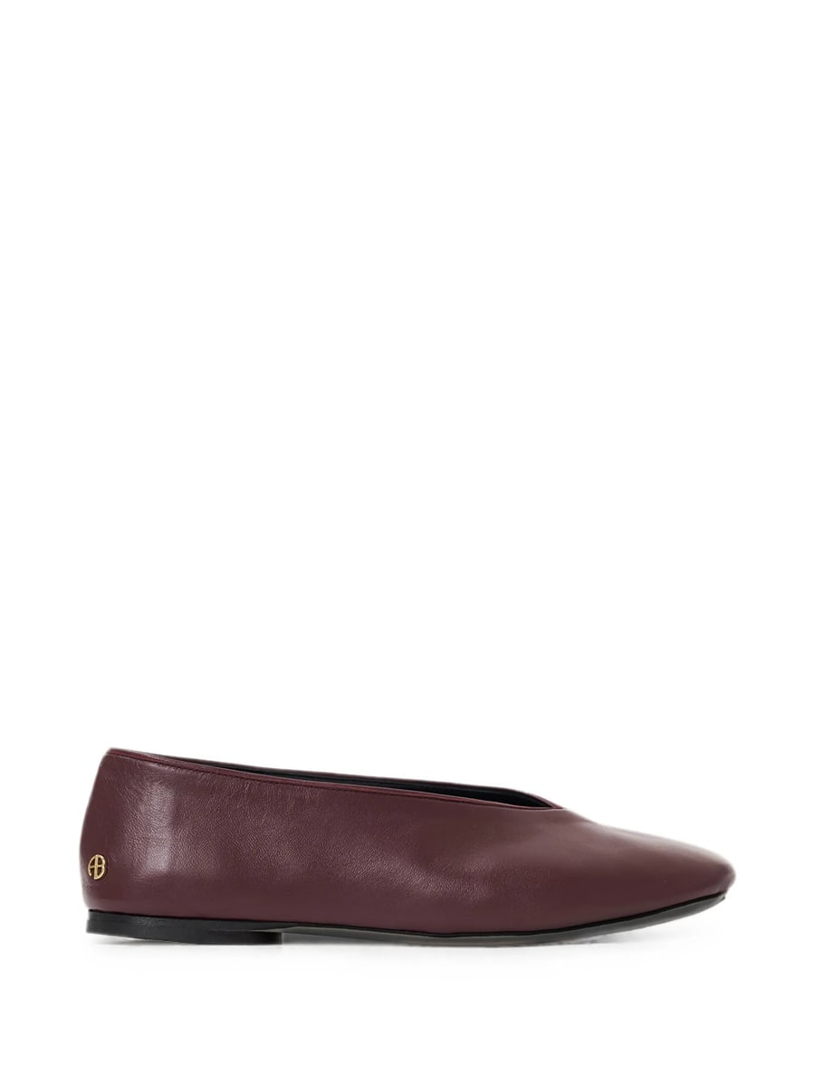 Anine Bing Anine Bing Ana Ballet Flats Smooth Leather - Fig