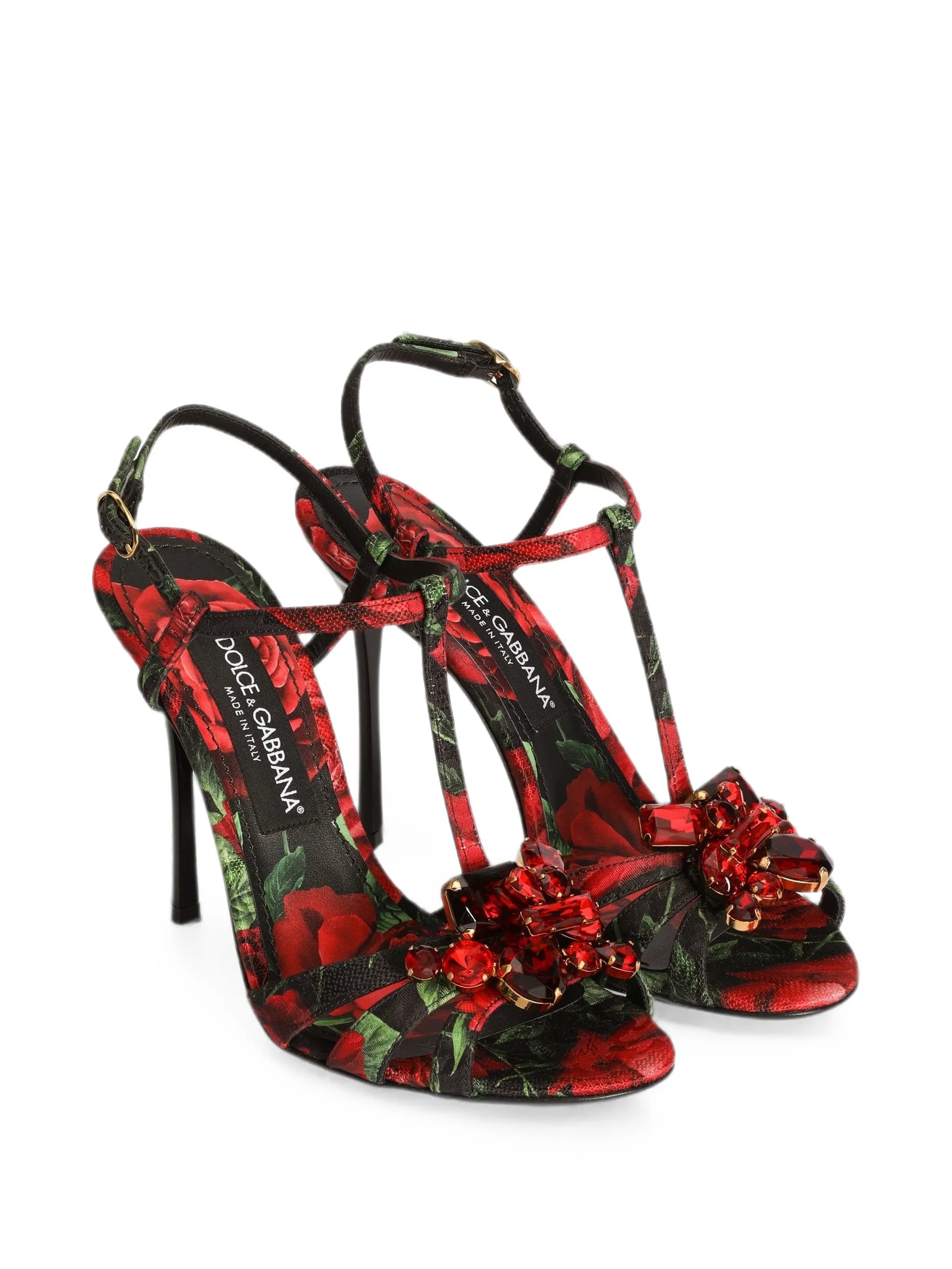 Dolce & Gabbana Dolce & Gabbana Rose-print Brocade Sandals, view 2