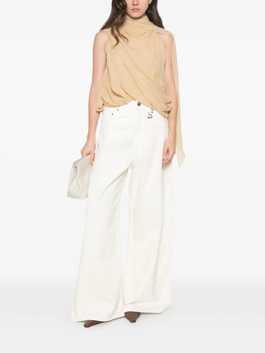 Sportmax Sportmax Logo-patch Wide-leg Jeans, view 3