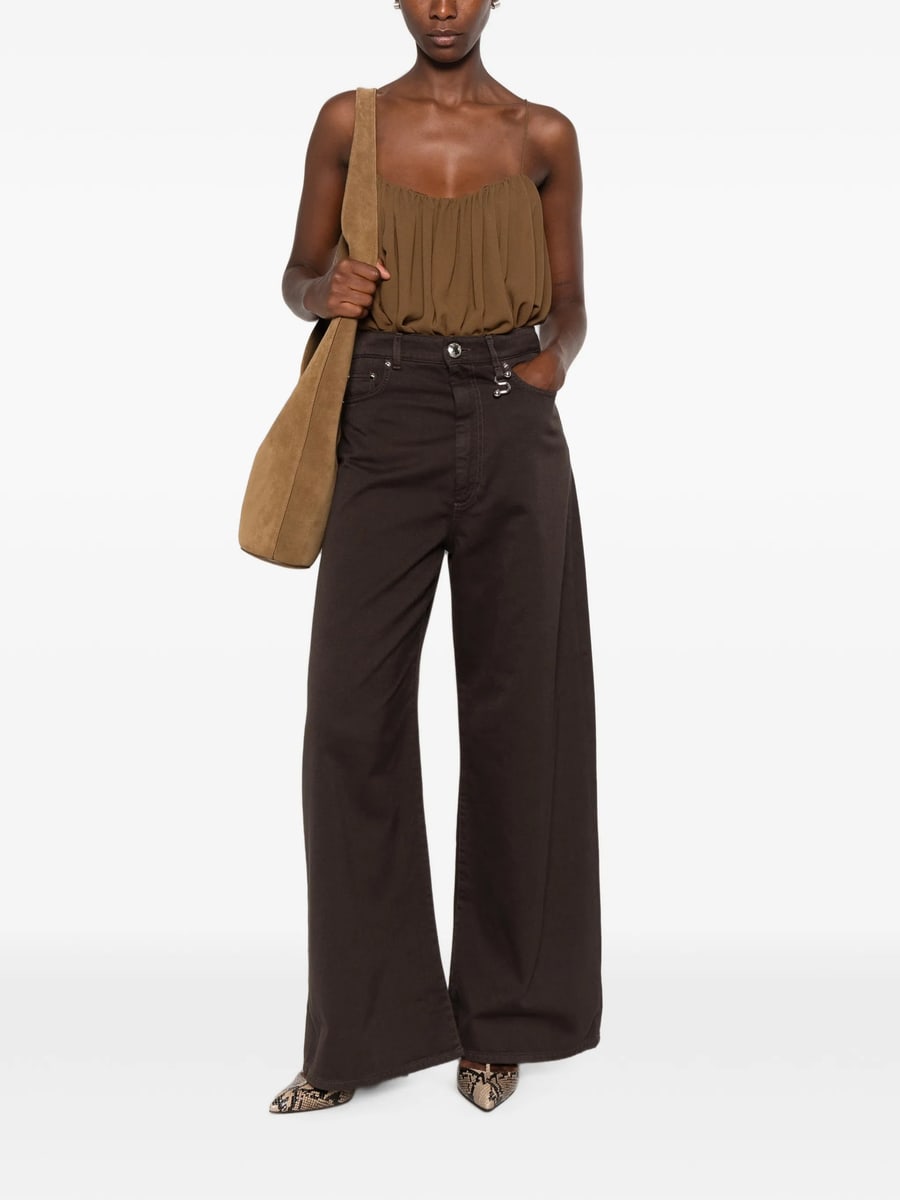 Sportmax Sportmax S-detail Wide-leg Jeans, view 3