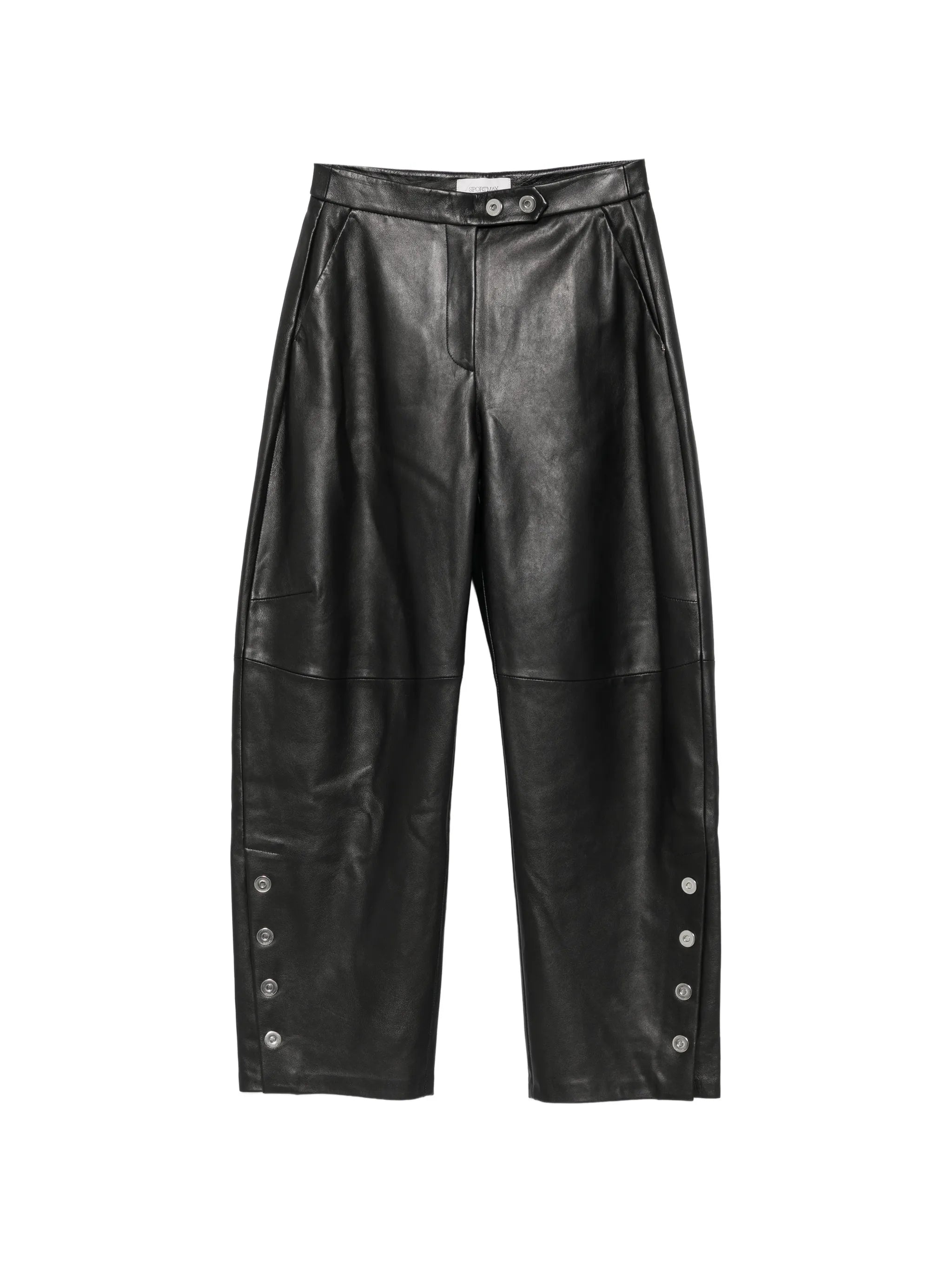 Sportmax Sportmax Button-embellishment Leather Trousers