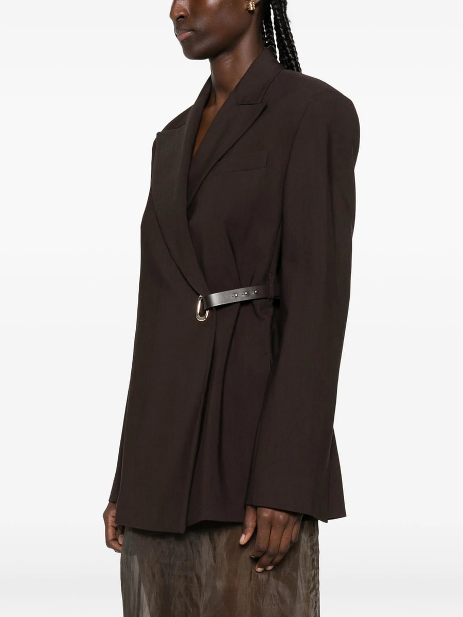 Sportmax Sportmax Belted Wrap-design Blazer, view 4