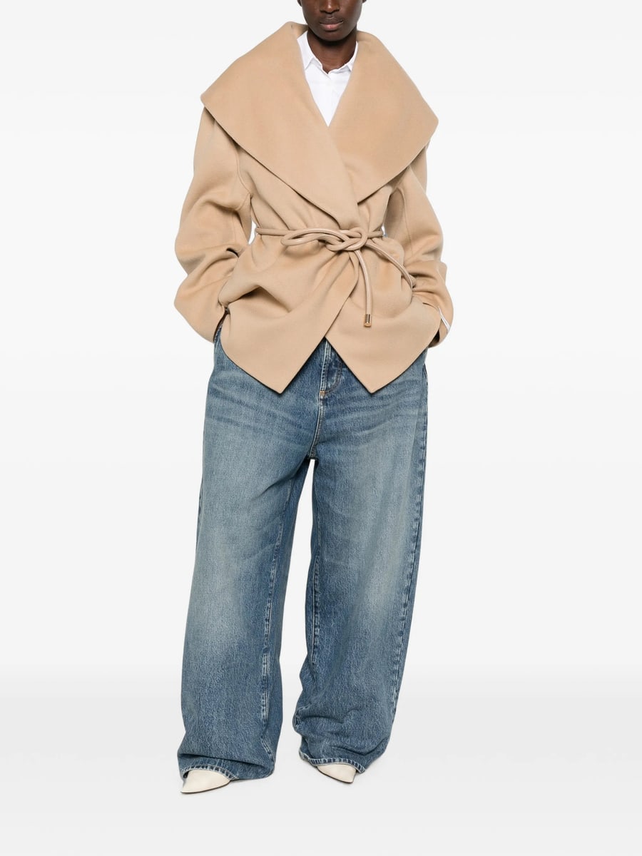Sportmax Sportmax Pure-wool Double-fabric Jacket - Camel, view 3