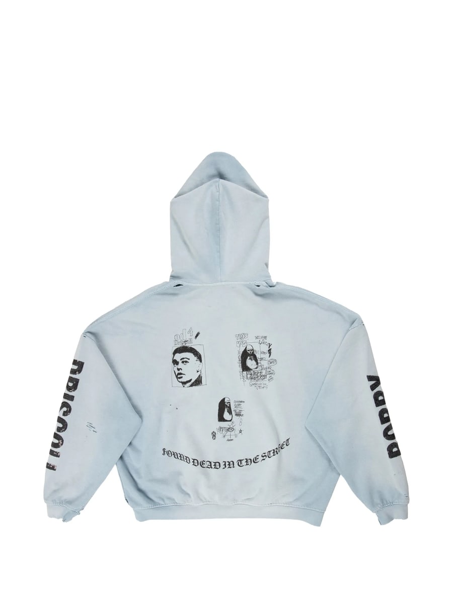 Paly Hollywood Paly Hollywood Bobby Driscoll Graphic-print Distressed Hoodie, view 2