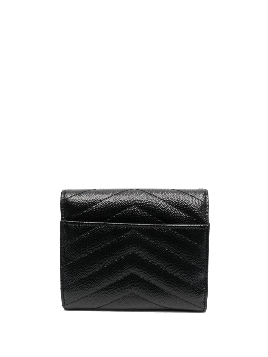 Saint Laurent Saint Laurent Monogram Compact Tri-fold Wallet, view 3