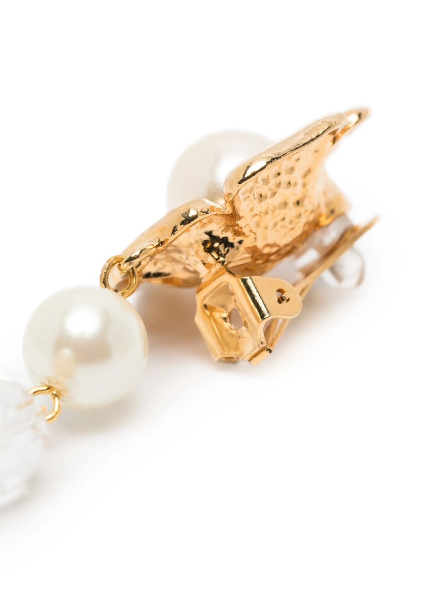 Alessandra Rich Alessandra Rich Faux-pearl Drop Earrings, view 3