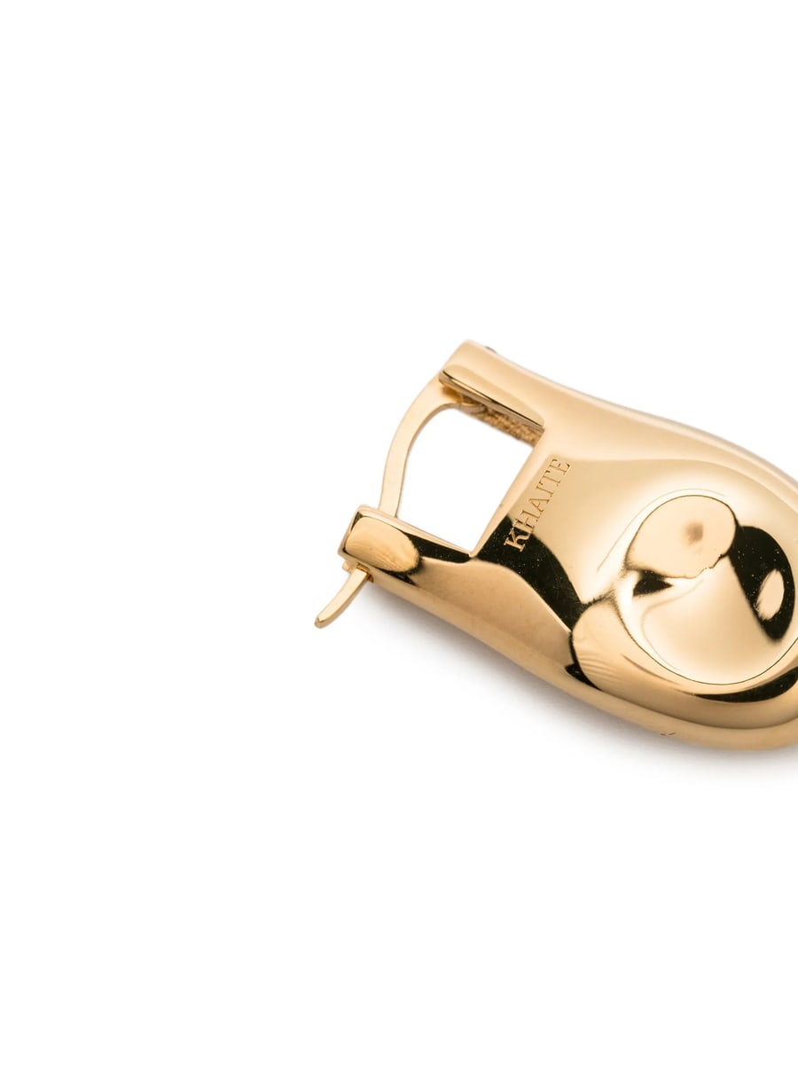 Khaite Khaite Engraved-logo Earrings, view 3