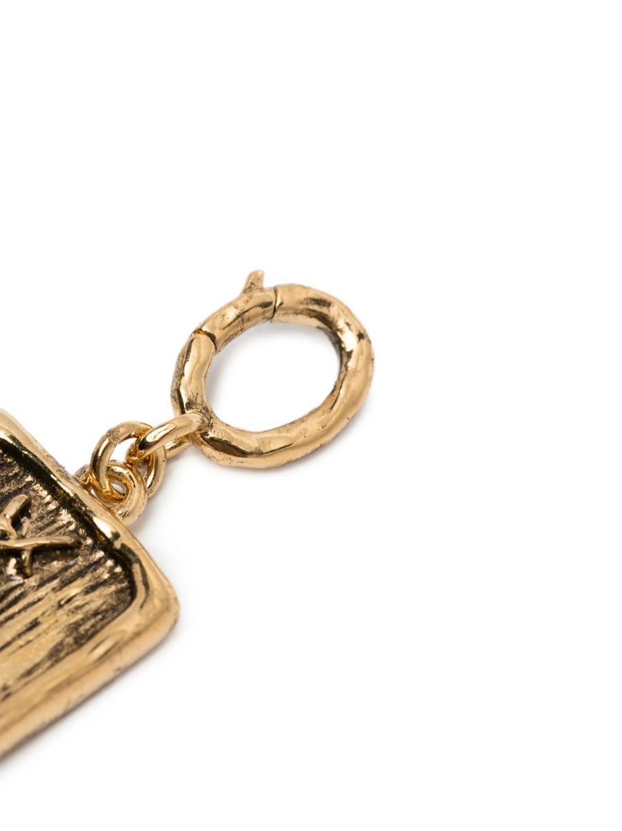 Saint Laurent Saint Laurent Logo-plaque Square Charm, view 2