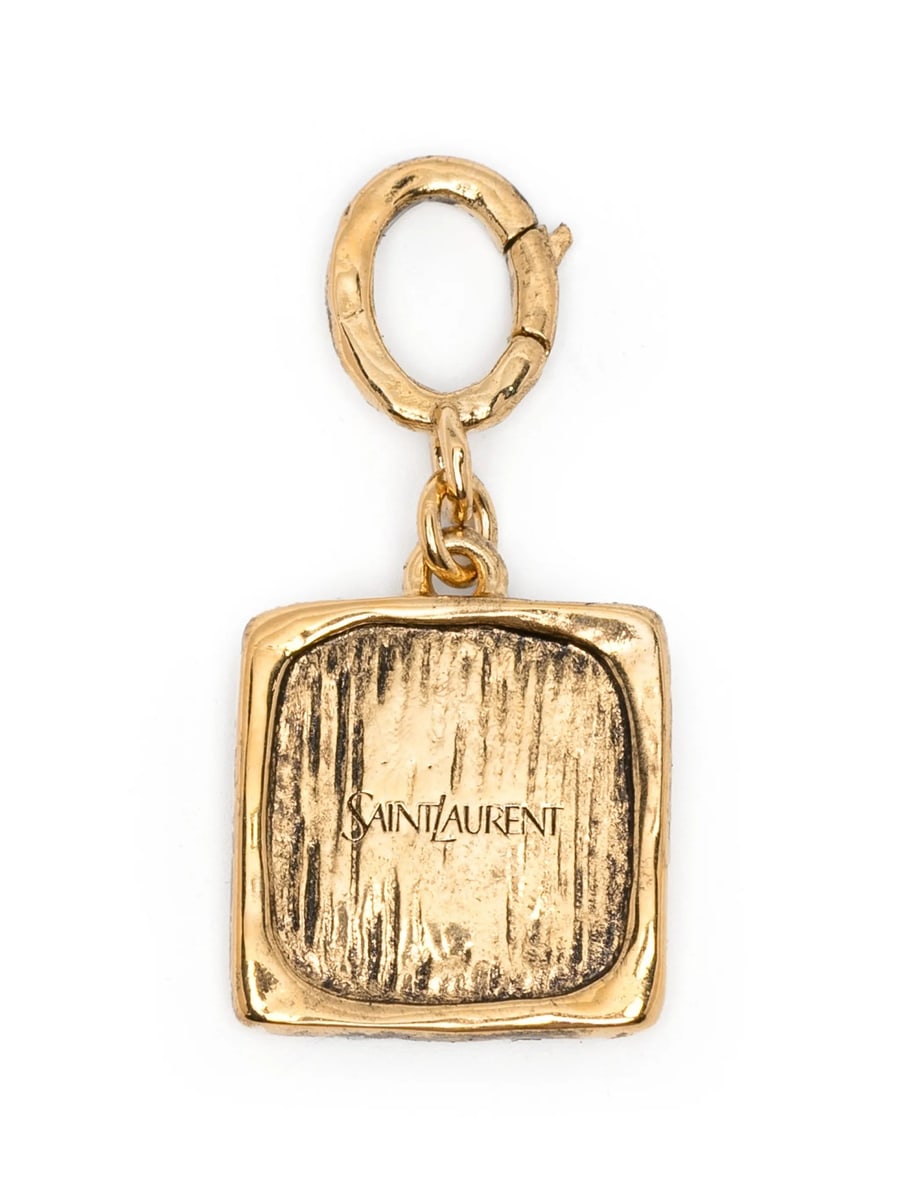Saint Laurent Saint Laurent Logo-plaque Square Charm, view 3