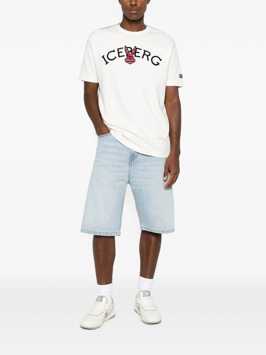 Iceberg Iceberg Logo-embroidered T-shirt, view 3