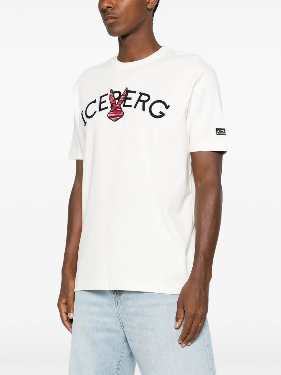 Iceberg Iceberg Logo-embroidered T-shirt, view 4
