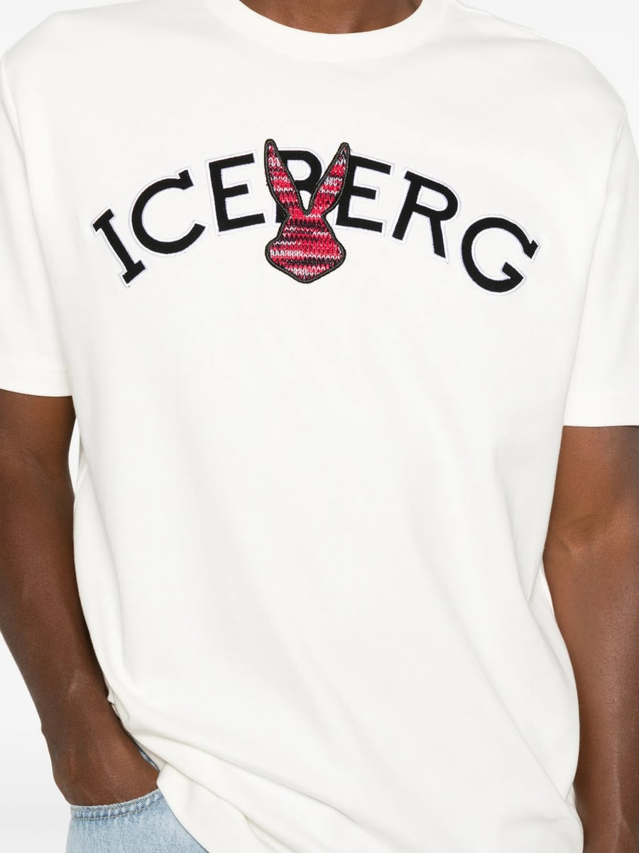 Iceberg Iceberg Logo-embroidered T-shirt, view 5