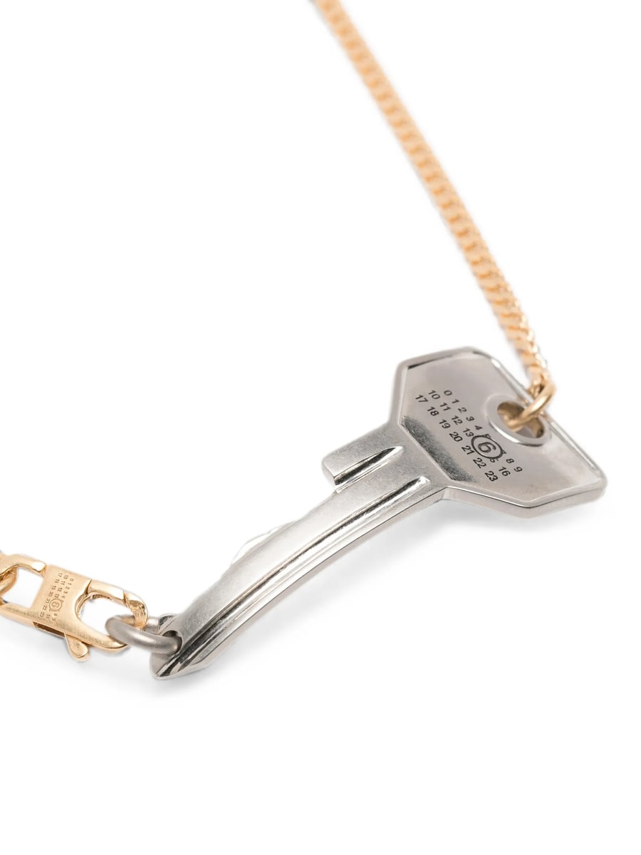 MM6 Maison Margiela Mm6 Maison Margiela Key-pendant Curb-chain Necklace, view 2