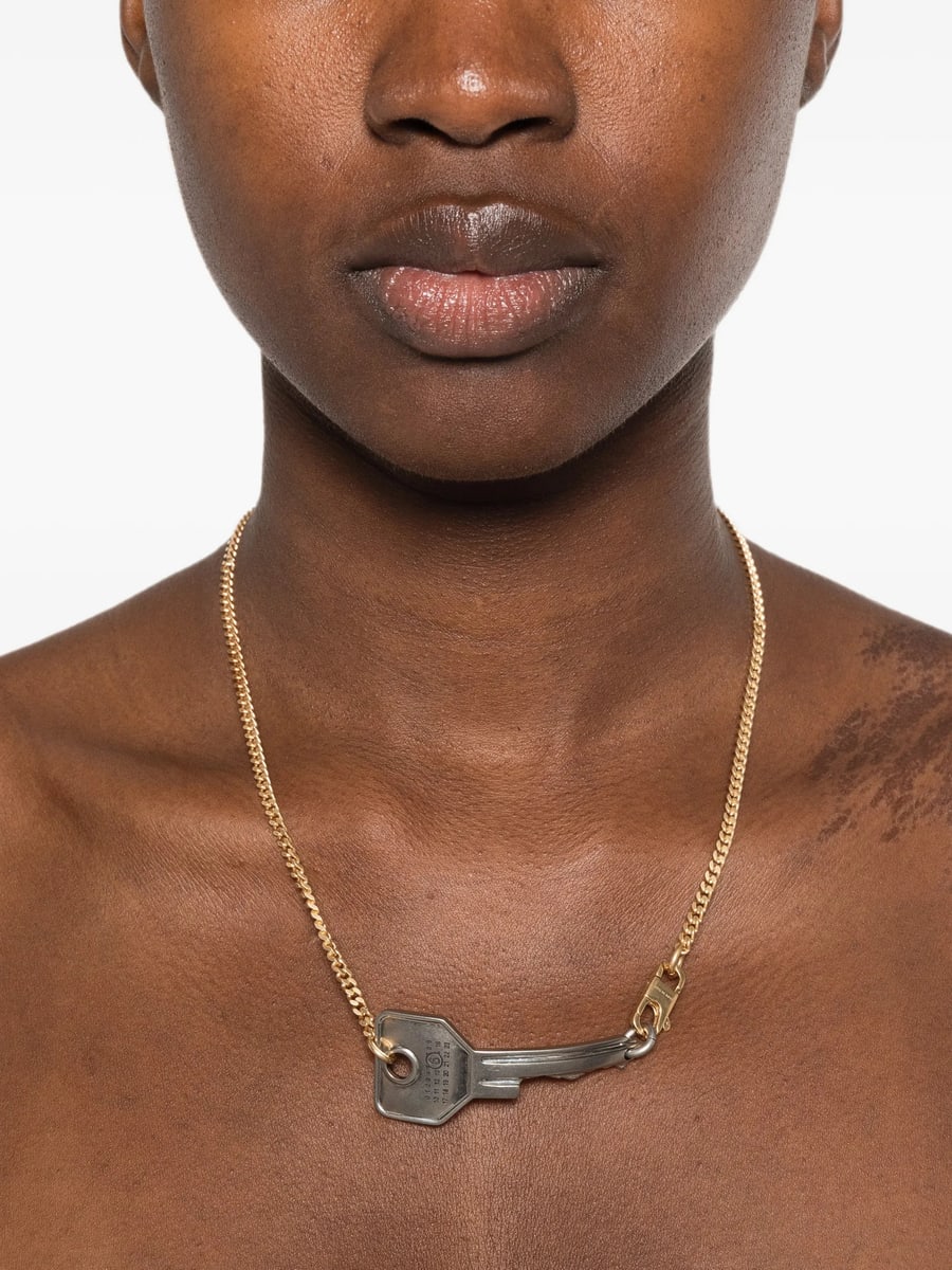 MM6 Maison Margiela Mm6 Maison Margiela Key-pendant Curb-chain Necklace, view 3