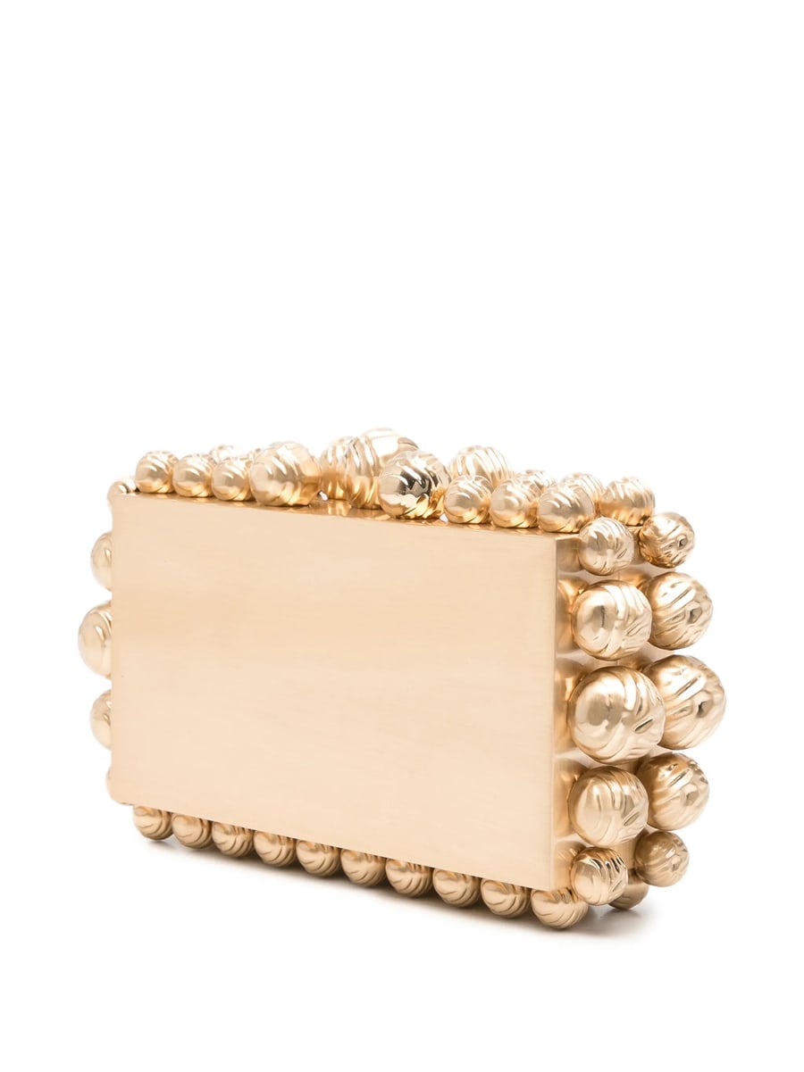 Cult Gaia Cult Gaia Bead-embellished Brushed-finish Clutch Bag, view 4