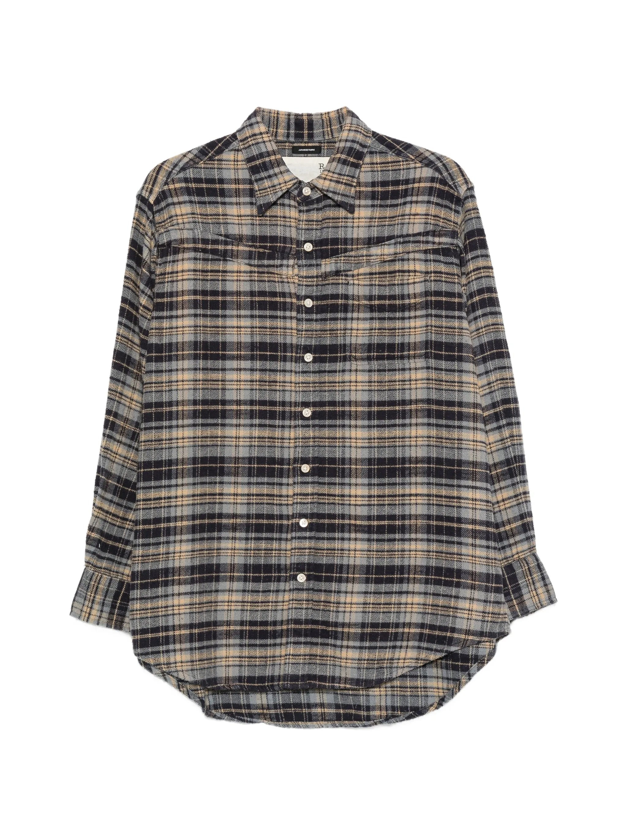R13 R13 Plaid-pattern Oversized Shirt