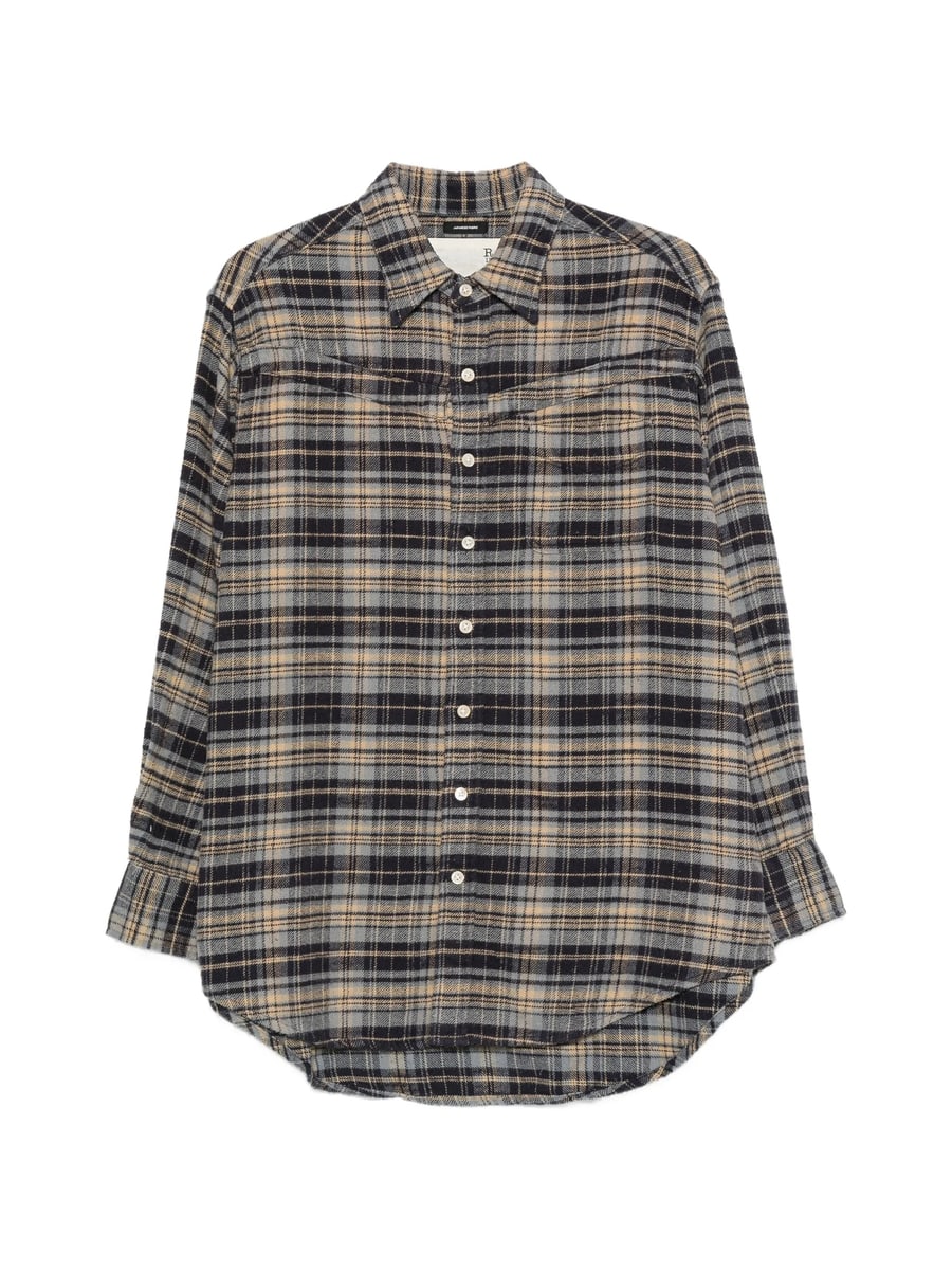 R13 R13 Plaid-pattern Oversized Shirt