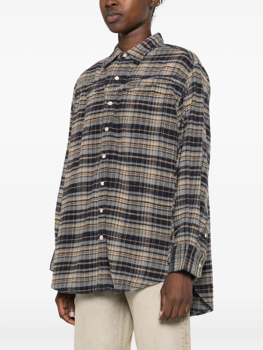 R13 R13 Plaid-pattern Oversized Shirt, view 3