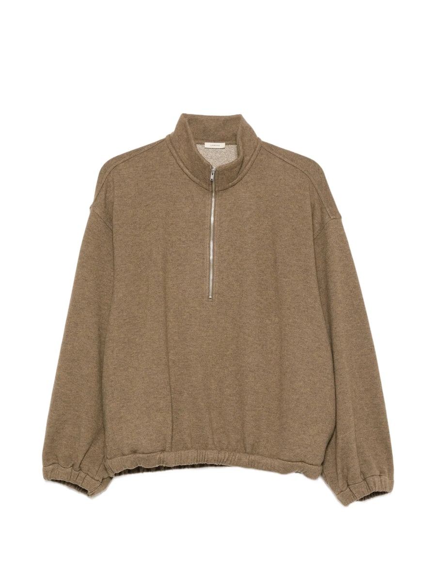 Lamrons Lamrons Quarter-zip Elasticated-hem Sweater