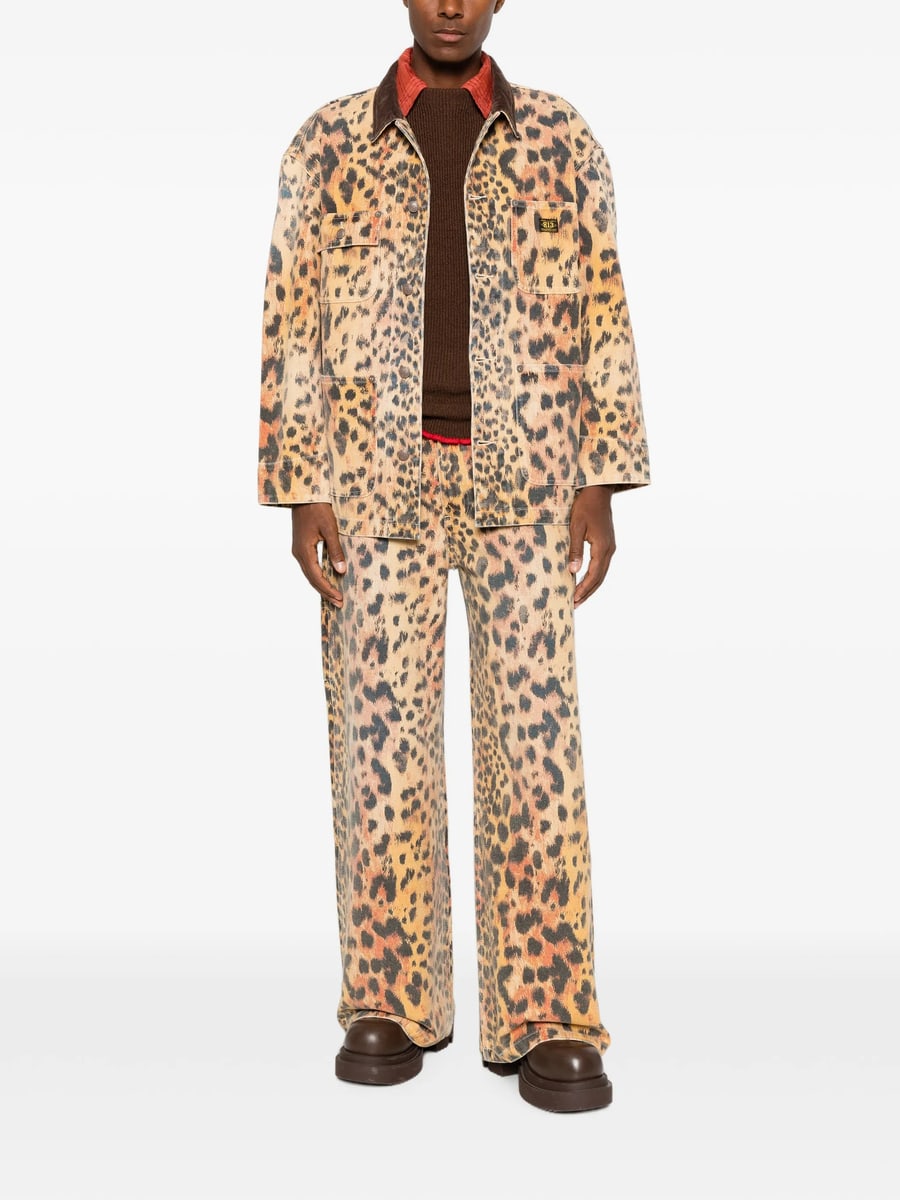R13 R13 Leopard-print Wide-leg Trousers, view 2