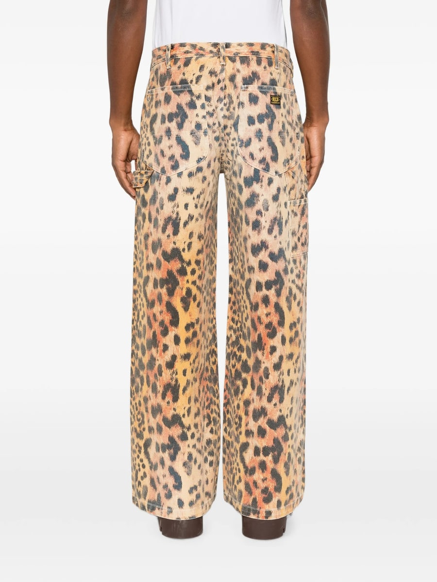 R13 R13 Leopard-print Wide-leg Trousers, view 4