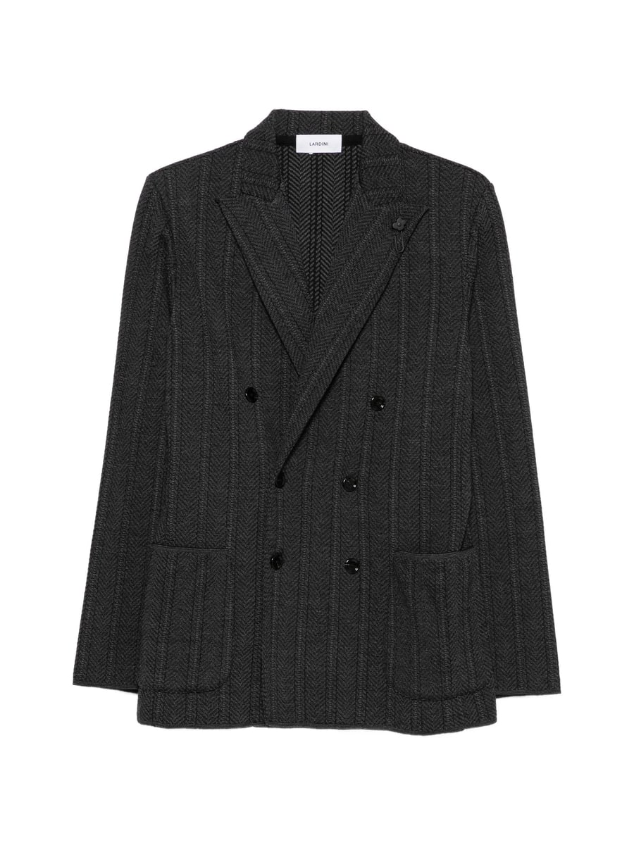 Lardini Lardini Herringbone Double-breasted Jacket