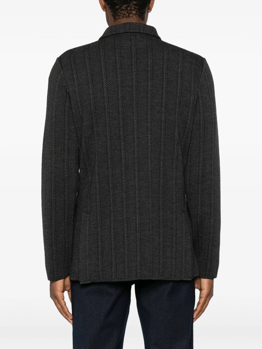 Lardini Lardini Herringbone Double-breasted Jacket, view 3