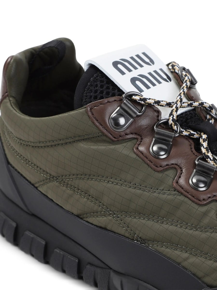 Miu Miu Miu Miu Ripstop Lace-up Sneakers, view 4