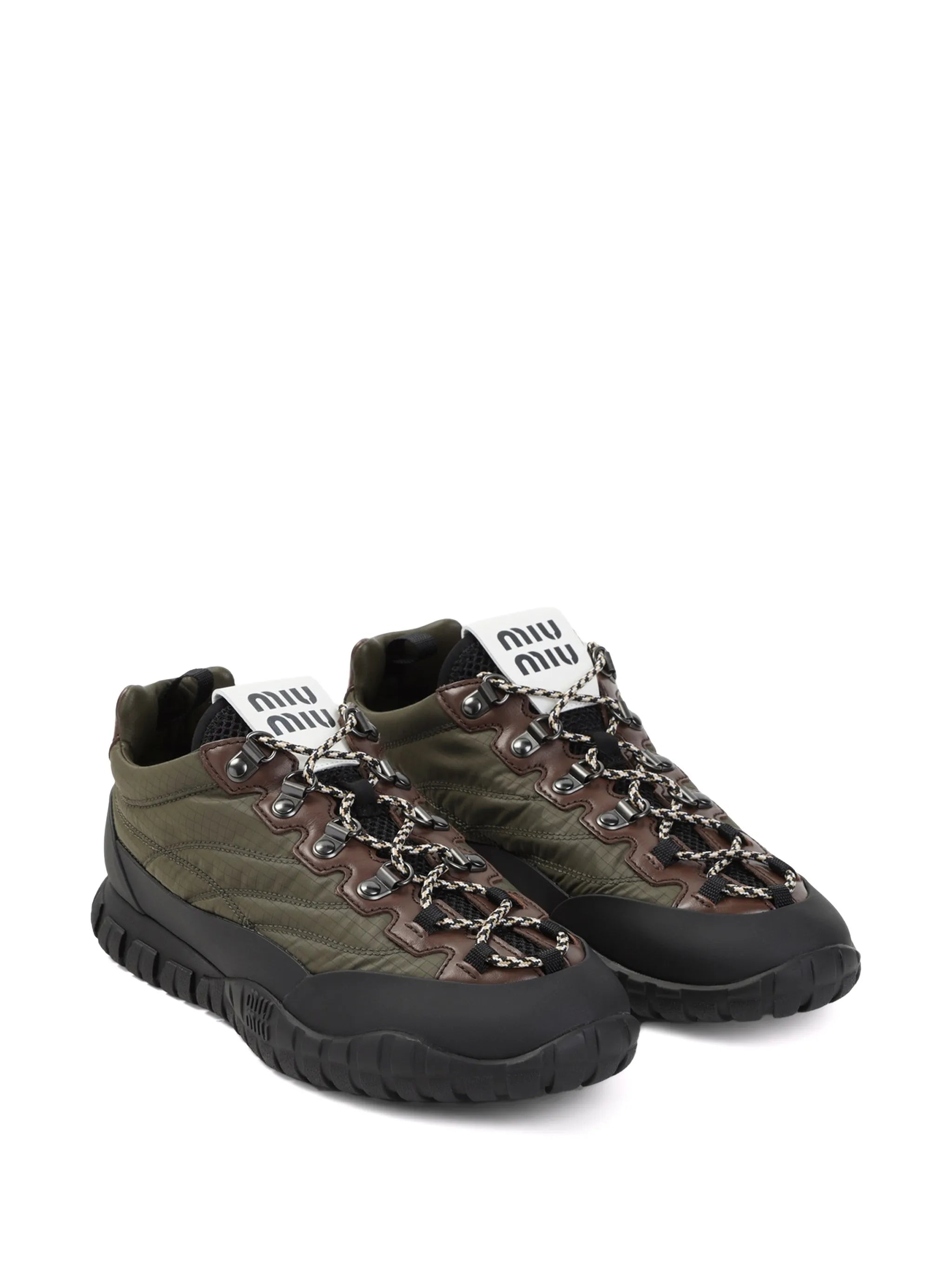 Miu Miu Miu Miu Ripstop Lace-up Sneakers, view 2