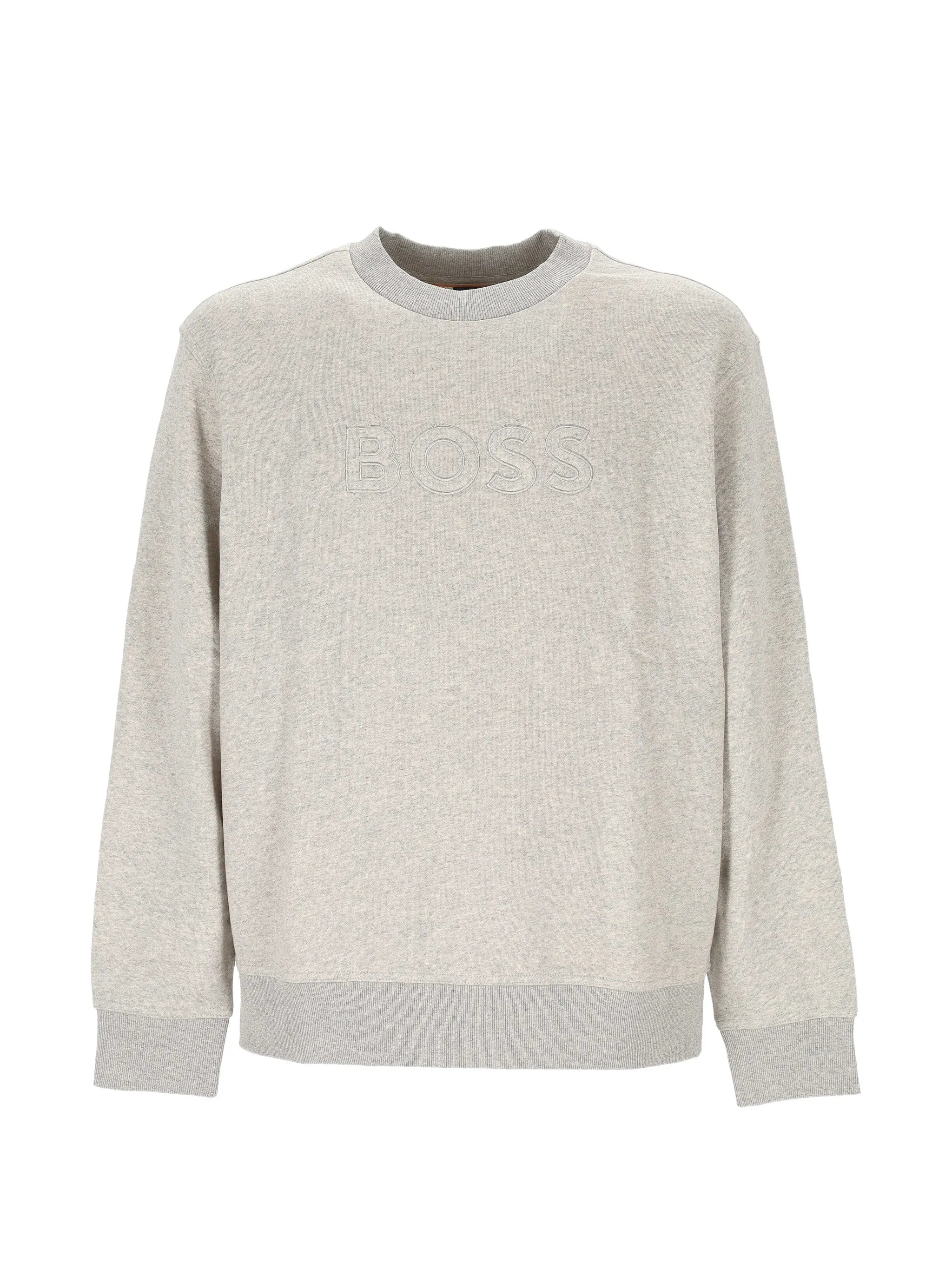 Boss Boss Logo-embroidered Cotton Sweater