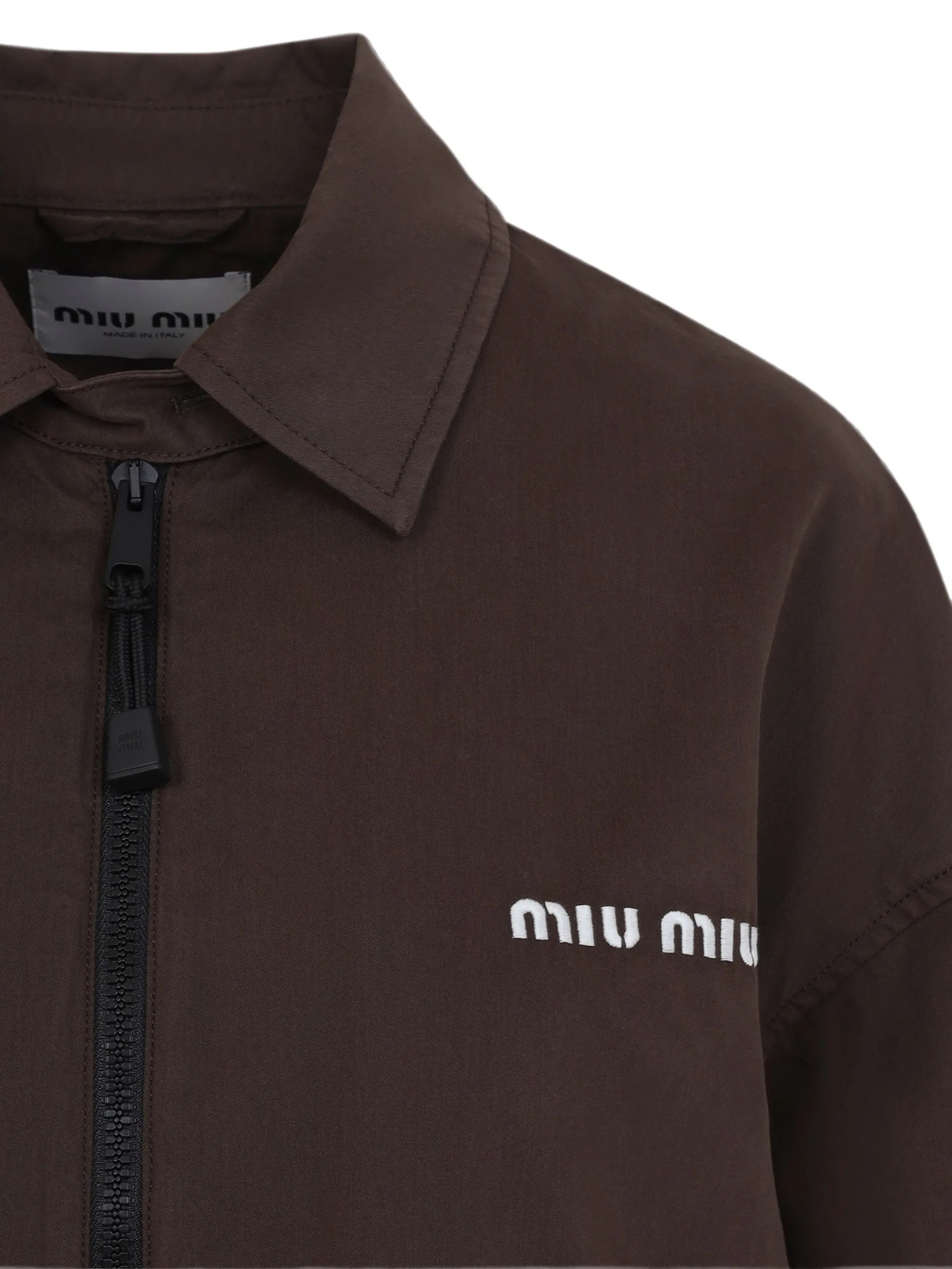 Miu Miu Miu Miu Washed Gabardine Blouson Jacket, view 2